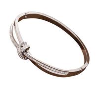 Untold Stories Gold and Silver Bangle Bracelet for Women with Twist Design, Hypoallergenic,Tarnish Free Waterproof jewellery (Silver Doubleband Bangle)