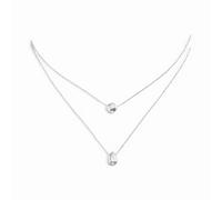Untold Stories Silver double layered teardrop pendant necklace, for women and girls, great gift for her