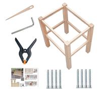 Untreated Footstool Frame Kit | Educational, Beginner Friendly | Handmade - For Woodworking Projects, Weaving, Bed Side, Door Passage, Workshops, Entryway