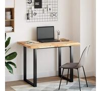 Untreated Solid Acacia Wood Desk Top, 120 x 70 x 4 cm, Rectangular for Office, Home Office, Study with Cable Duct and Keyboard Drawer for Ergonomic Workplace