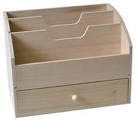 Untreated Wooden Letter Rack 28 cm x 21 cm x 18 cm