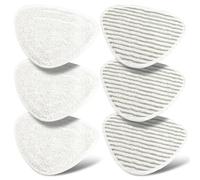 UNU 6 Pack Steam Mop Pads Replacement, Compatible with Vileda Steam Mop, Triangle Microfiber Cleaning Cloth, Washable Steam Mop Head Replacement