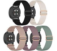 UNUJIX Pack of 5 Elastic Nylon Wristbands Replacement for Polar Ignite / Ignite 2 / Ignite 3 Wristband, Stretchy Loop Fabric Replacement Strap for Polar Unite/Pacer Men Women, adjustable (120 à 205 mm