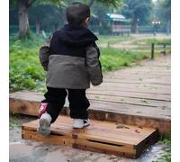 unununu Wooden Platform 3.7" Height.One Step Stool Larger 31.5" for Adults&Senior. Carbonization Porch Step,Stair Assist Indoor&Outdoor,Bedside Foot Stepper,Mobility Stepping.for Handicap,Elderly,Kids