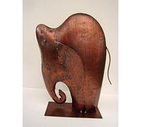Unusual Elephant Abstract Elephant Ornament Contemporary Metal Copper Elephant
