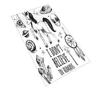 Unusual Mystical Motifs Hand Towels Abstract Image of Flying Saucer Alien Unicorn Dreamcatcher Magic Crystal Magic Wand Illuminati Soft Absorbent Hand Towel Spa Gym Hotel Bath Bathroom Towel