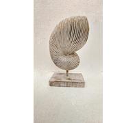 Unusual Nautilus Shell on stand Large shabby chic Boho Beach Theme ornament 32cm