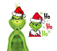 UNVOJL 2 Pieces Christmas Green Monster Car Sticker Green Monster Xmas Design Car Decals Waterproof Cute Cartoon Christmas Stickers Cute Christmas Decoration Stickers for Car Decor