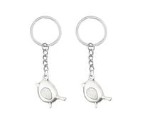 UNVOJL 2pcs Robin Bird Charm Keyring European Robin British Bird Keychain Alloy Bird Keychain Nature Gifts Key Ring Accessories for Bag