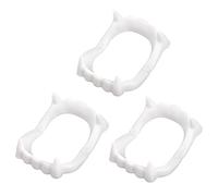 UNVOJL 3 Pieces Vampire Teeth Plastic Fake Fangs Dentures for Party Props Halloween Party Fangs