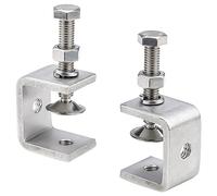 Unvtap 2 Pcs 304 Stainless Steel Heavy Duty 30mm C-Clamp, Tiger Clamp for DIY Woodworking, Welding, Cabinetry, Pocket Hole Joinery