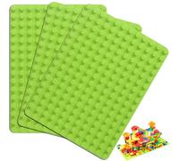 Unvtap 3 Pack Classic Baseplates Blocks Base Plates 25.5 x 19 cm Building Boards 10 x 7 inches Building Mat, Block Display Board, Compatible Boards, for Creative Play for Toddlers
