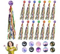 Unvtap 30-Pack Bouncy Balls: 20 Ribbon, 10 Planets - Kids' Party Favours & Stocking Fillers