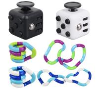 Unvtap Fidget Toys 6 PCS Sensory Fidget Toys Set, Tangle Fidget Toy, Cube Stress Toy, for ADHD, Anxiety Relief, Autism, ADD, Ideal for Kids & Adults, School, Classroom & Office Gift