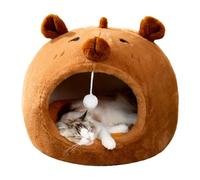 UNWAAT Cute Cat Nest for Indoor Soft Cat Bed Cave Capy Shaped Kitten Nest Warm Small Dog House Pet Bed Removable Cushion Dog Cat Bed for Cats Small Dogs
