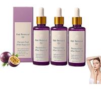 Unwanted Hair Removal Oil with Botanical Ingredients Passion Fruit Extract Moisturizes and Soothes Skin for Face Body Bikini Line All Skin Types (3Pcs)
