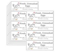 Unwashed Egg Carton Tag Stickers Farm Fresh Chicken Eggs Cartons Labels Egg Stickers Eggs Packaging Sticker Chicken Egg Cartons Sticker for Organizing, Stock Management 500 Pcs