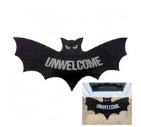 Unwelcome Bat Doormat, Halloween Kitchen Non-Slip Doormat, Perfect for Halloween Outdoor Decorations, Haunted Houses, and Housewarming Gifts
