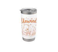 Unwind Bear Coloring Book Campfire Relaxation Stainless Steel Insulated Tumbler