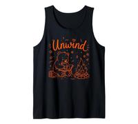 Unwind Bear Coloring Book Campfire Relaxation Tank Top