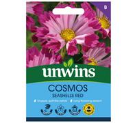Unwins Cosmos Seashells Red Easy To Grow Seeds