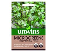 Unwins Easily Grow Your Own Microgreens Mustard Red Frills Veg Seeds