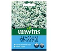 Unwins Flower Seeds - Alyssum Carpet Of Snow