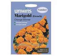 Unwins Flower Seeds - Marigold French Orange Winner
