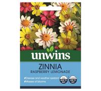 Unwins Flower Seeds - Zinnia Raspberry Lemonade
