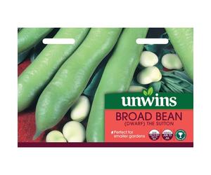 Unwins Grow Your Own Dwarf The Sutton Broad Bean Vegetable Seeds