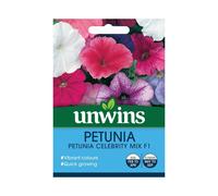 Unwins Grow Your Own Petunia Celebrity Mix F1 Vibrant Colour Seeds