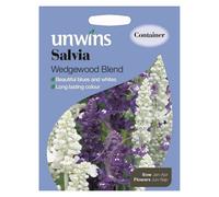Unwins Grow Your Own Salvia Wedgewood Blend Beautiful Blue & White Flower Seeds