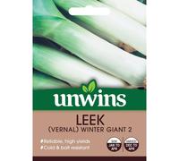 Unwins Grow Your Own Vernal Winter Giant 2 Leek Vegetable Seeds