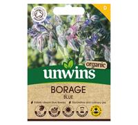 Unwins Herb Borage Blue Organic Easy To Grow Seeds