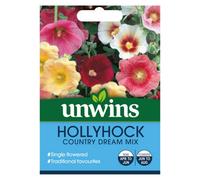 Unwins Hollyhock Country Dream Mix Easy To Grow Seeds