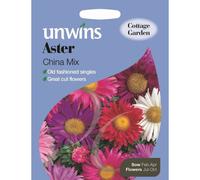 Unwins Pictorial Packet - Aster China Mix - 220 Seeds