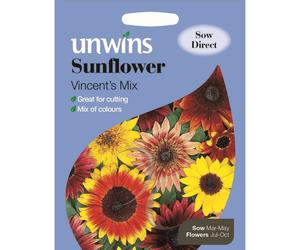 Unwins Pictorial Packet - Sunflower Vincent's Mix - 20 Seeds