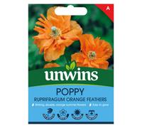 Unwins Poppy Orange Feathers Easy To Grow Seeds