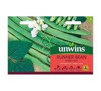 Unwins Runner Bean White Lady Easy To Grow Seeds