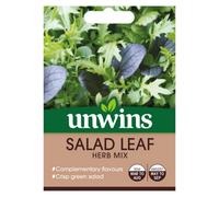 Unwins Salad Leaf Herb Mix Easy To Grow Seeds
