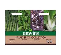 Unwins Salad Spicy Collection Pack Easy To Grow Seeds