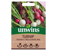 Unwins Turnip Temari Red & White Mix Easy To Grow Seeds