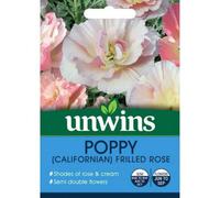 Unwins Unwin Flower Seeds Poppy Californian Frilled Rose Seeds