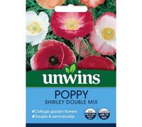 Unwins Unwin Flower Seeds Poppy Shirley Double Mix Seeds