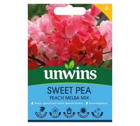 Unwins Unwin Flower Seeds Sweet Pea Peach Melba