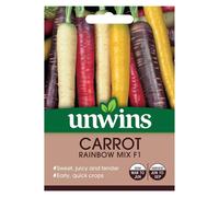 Unwins Vegetable Seeds - Carrot Rainbow Mix F1 Seeds