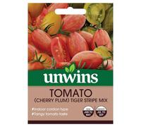 Unwins Vegetable Seeds - Tomato Cherry Plum Tiger Stripe Mix