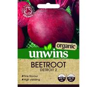 Unwins Vegetables Organic High-yielding Globe Beetroot Detroit 2 Seeds Packet