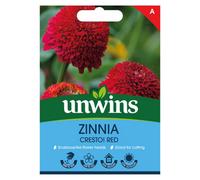 Unwins Zinnia Cresto Red Easy To Grow Seeds
