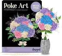 Unwynd Poke Art Hydrangea Flower Bouquet, Mess-Free Arts and Crafts for Adults, DIY Home Décor, Adult Craft Kits, Gifts for Women and Men